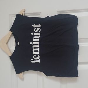 Cropped feminist muscle tank